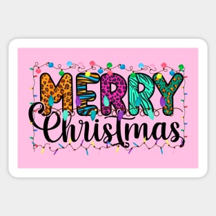 Cheetah Print Christmas Sticker